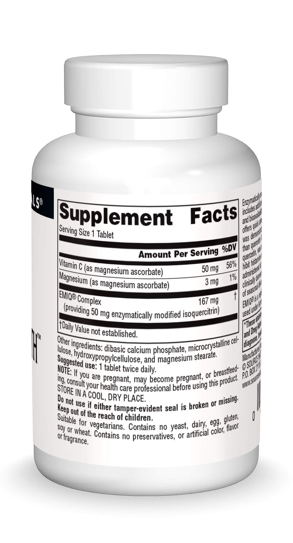 Close-up of ingredients highlighting isoquercitrin/quercetin concept