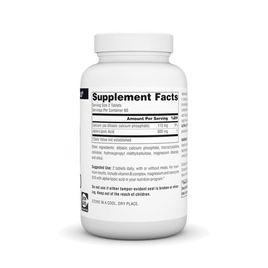 Alpha Lipoic Acid tablets in bottle