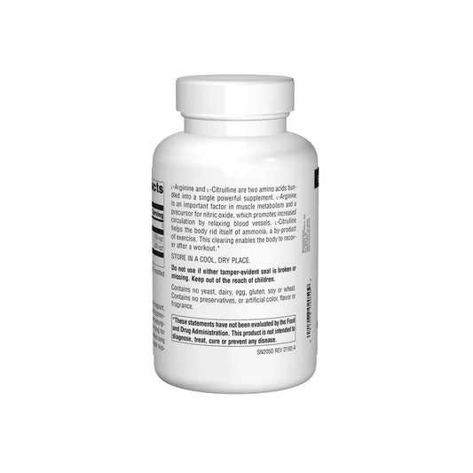 Label showing 1,000 mg per tablet and ingredients