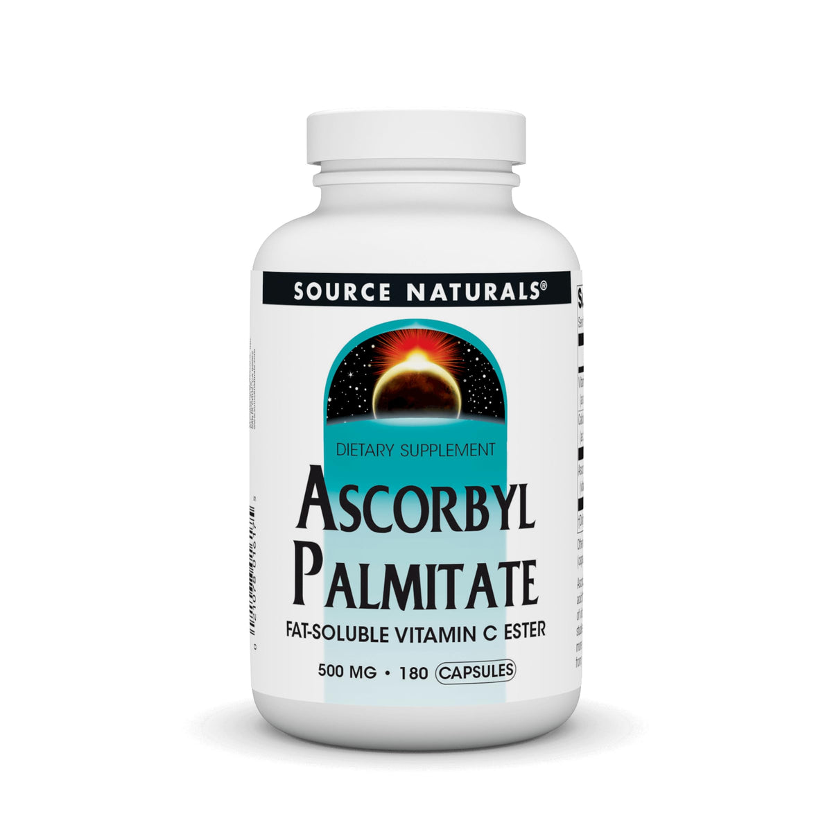 Source Naturals Ascorbyl Palmitate 500mg bottle exterior