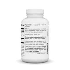 Nutrition label of Ascorbyl Palmitate 500mg bottle