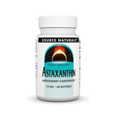 Bottle of Source Naturals Astaxanthin 12mg 60 softgels