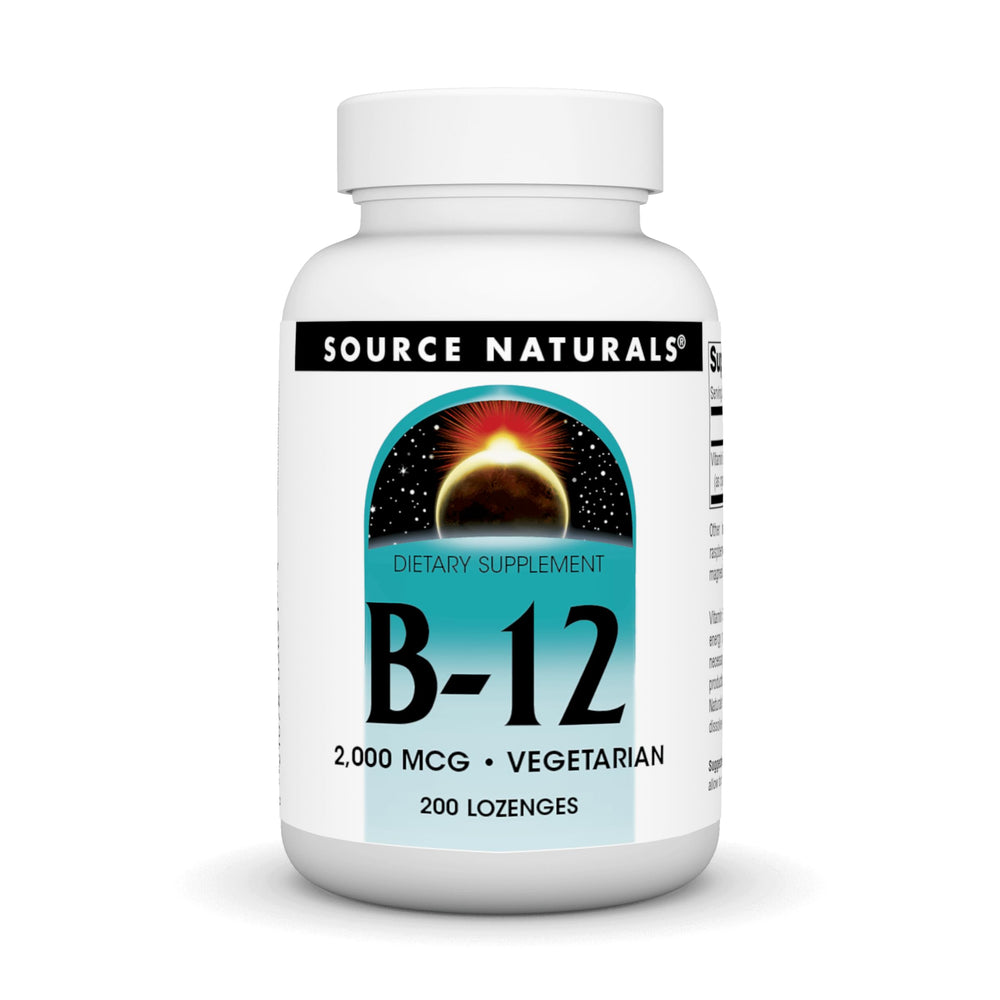 Source Naturals Vitamin B-12 2000 mcg lozenges packaging