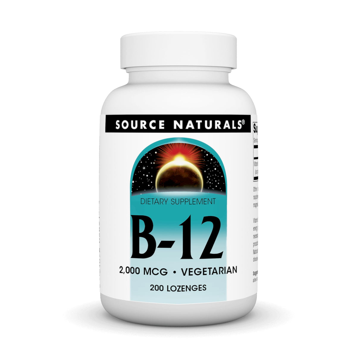 Source Naturals Vitamin B-12 2000 mcg lozenges packaging