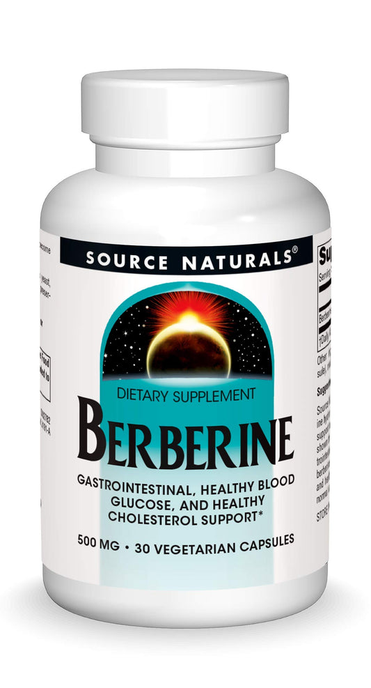 Bottle of Source Naturals Berberine 500 mg vegan capsules