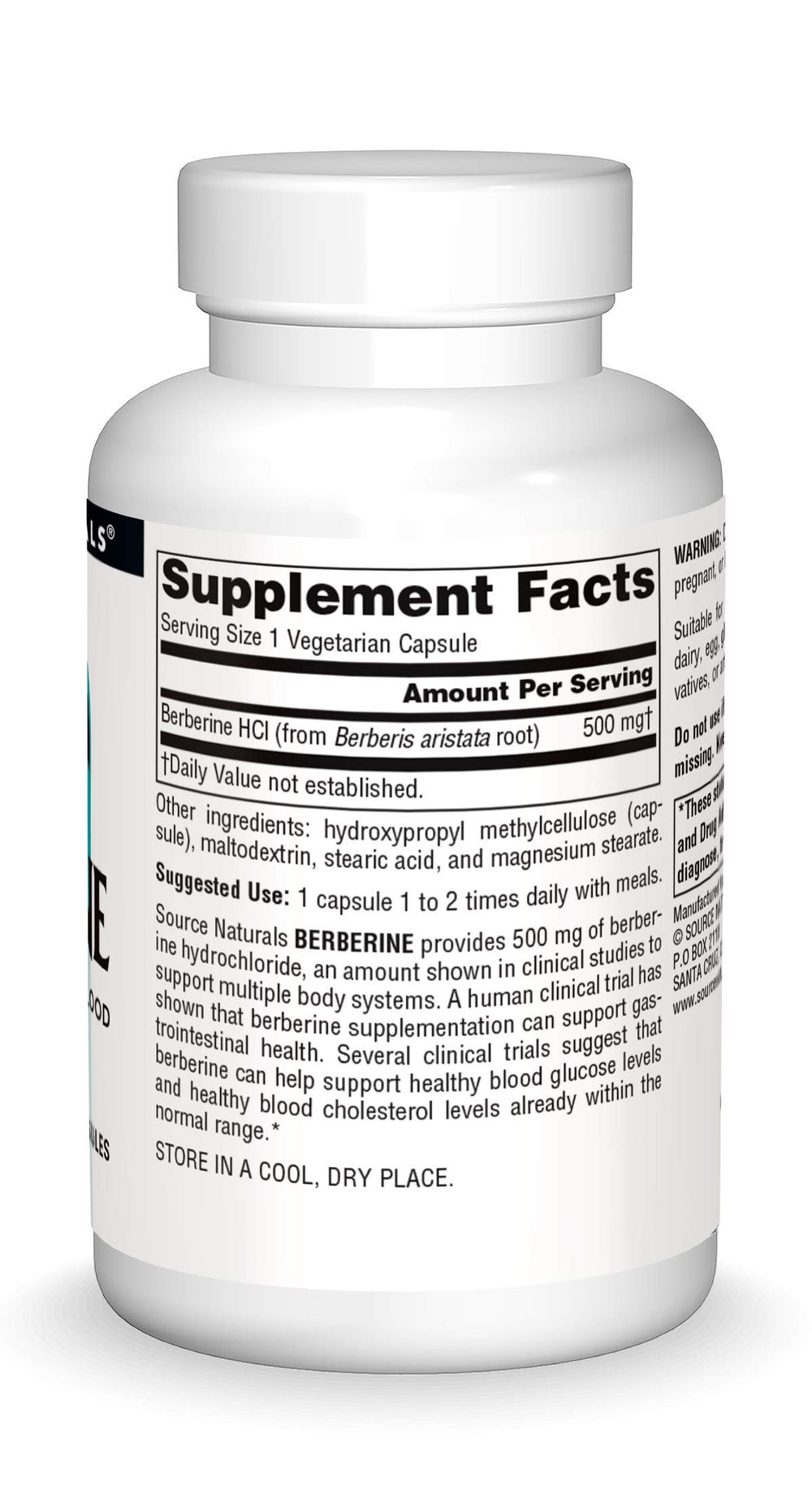 Vegan-friendly berberine capsules packaging