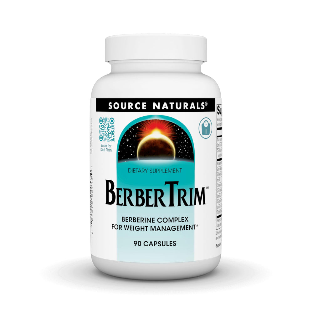 Bottle of Source Naturals BerberTrim Berberine Complex, 90 vegetarian capsules
