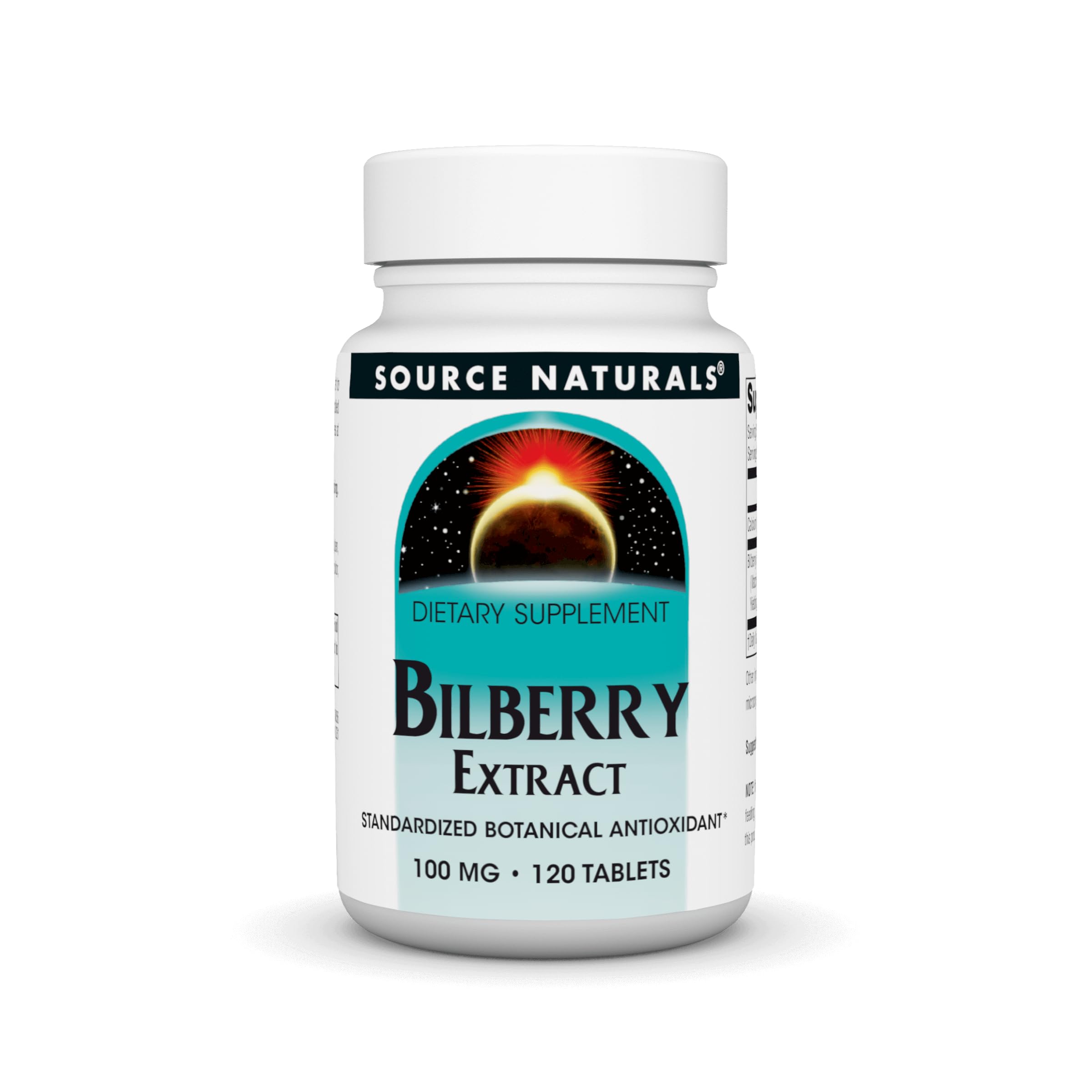 Source Naturals Bilberry Extract 100 mg bottle with 120 tablets