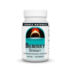 Source Naturals Bilberry Extract 100 mg bottle with 120 tablets