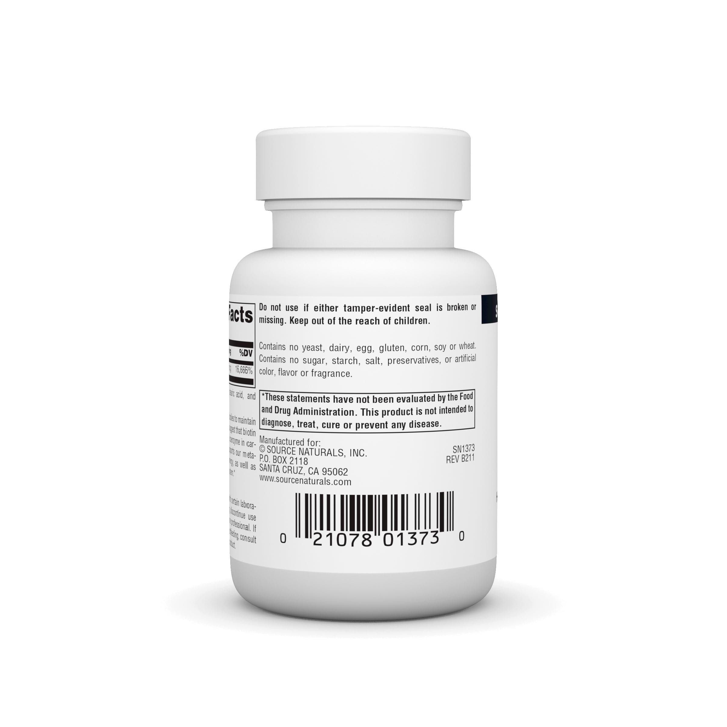 Close-up of Biotin 5000 mcg tablets