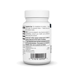 Supplement facts label for Bromelain 500mg 60 tablets