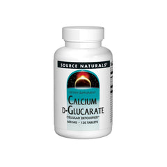 Bottle with Source Naturals Calcium D-Glucarate 500 mg label