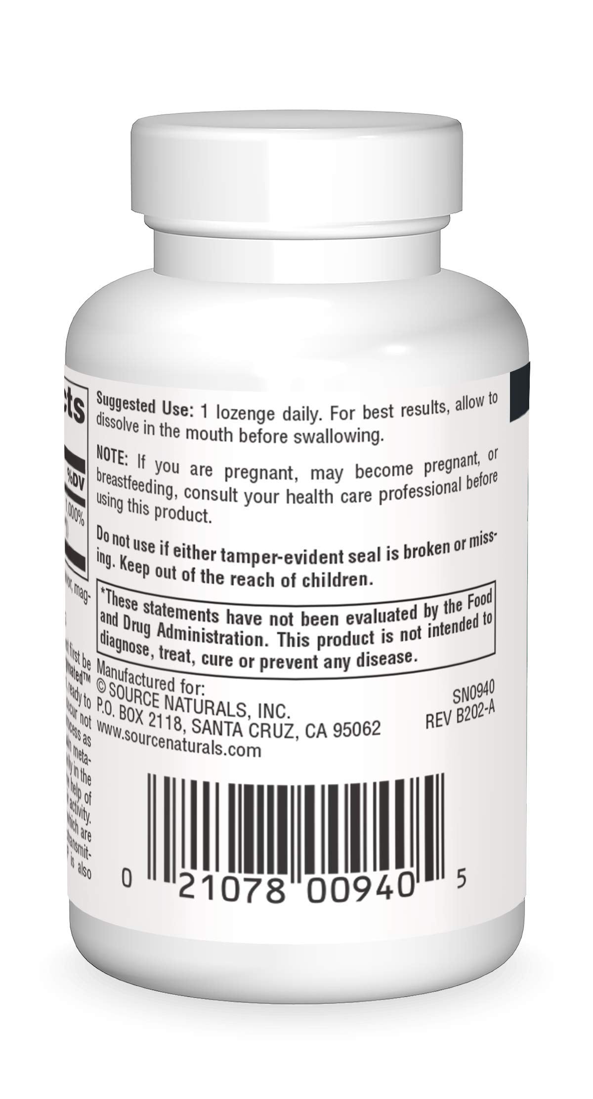 Close-up of B-6 sublingual lozenges dissolving