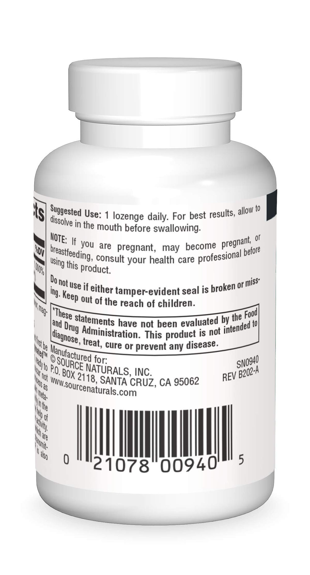 Close-up of B-6 sublingual lozenges dissolving