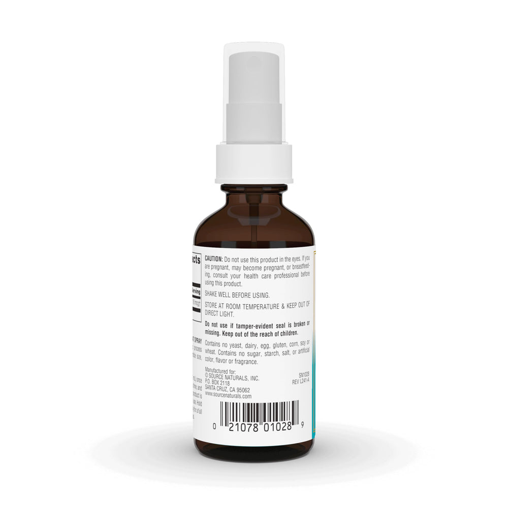 Close-up of the spray mist from Source Naturals Colloidal Silver Throat Spray