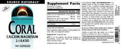 Source Naturals Coral Calcium/Magnesium packaging