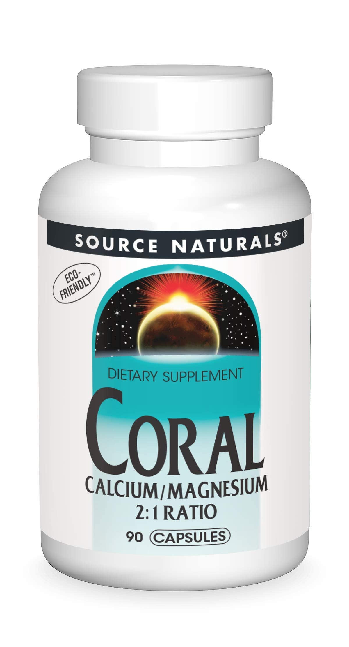 Source Naturals Coral Calcium with Magnesium bottle on white background