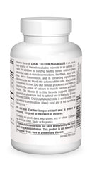 Close-up of coral calcium and magnesium capsules