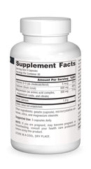 Supplement facts panel highlighting calcium to magnesium 2 to 1 ratio