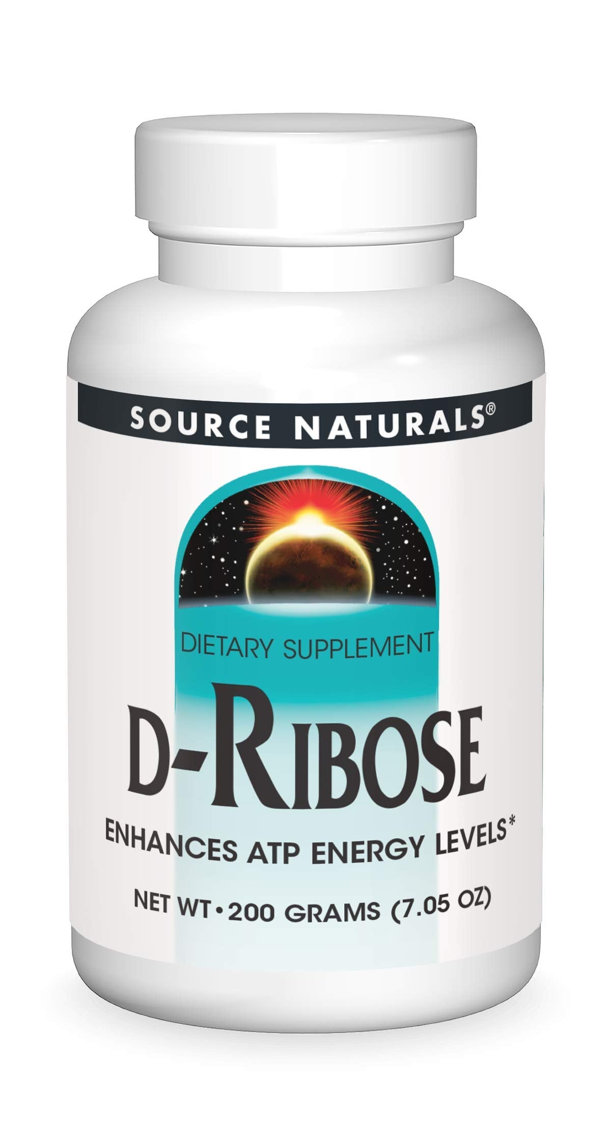 Source Naturals D-Ribose Powder container with 200 grams