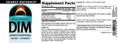DIM product label with suggested use instructions