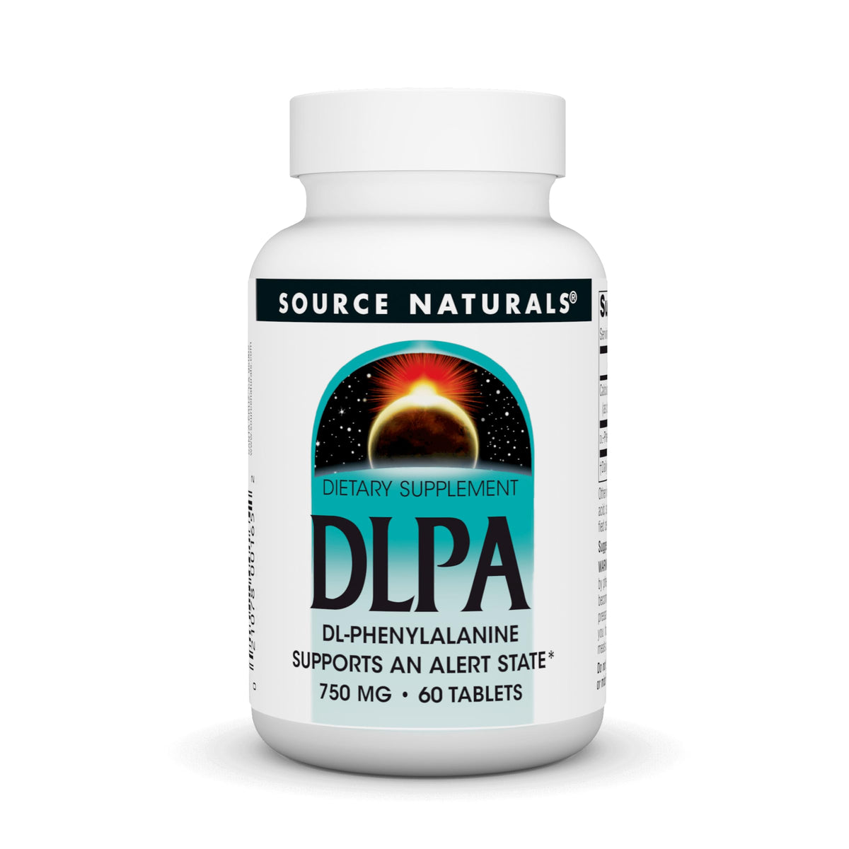 Source Naturals DLPA 750 mg 60 tablets front label
