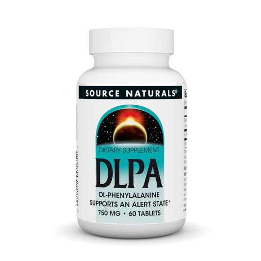 Source Naturals DLPA 750 mg 60 tablets front label