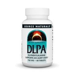 Source Naturals DLPA 750 mg 60 tablets front label
