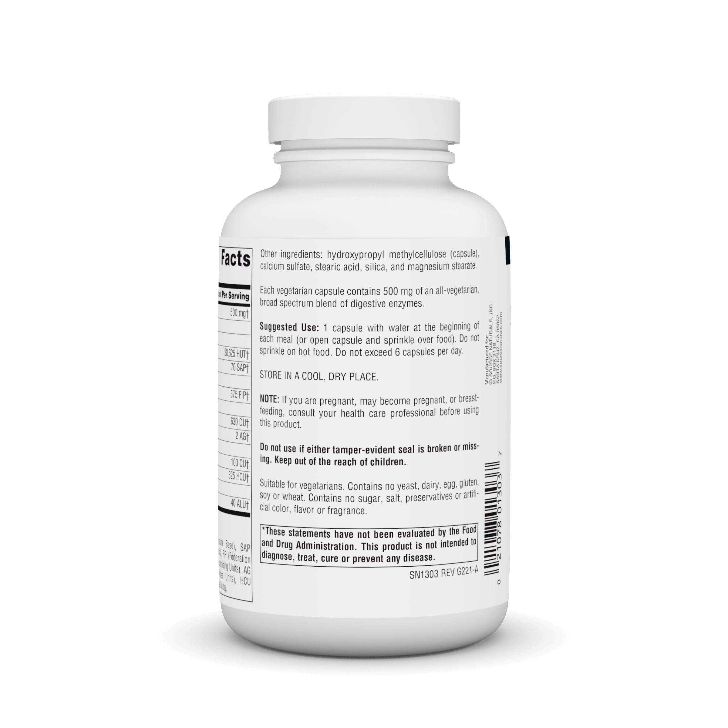 Suggested use instruction for Essential Enzymes