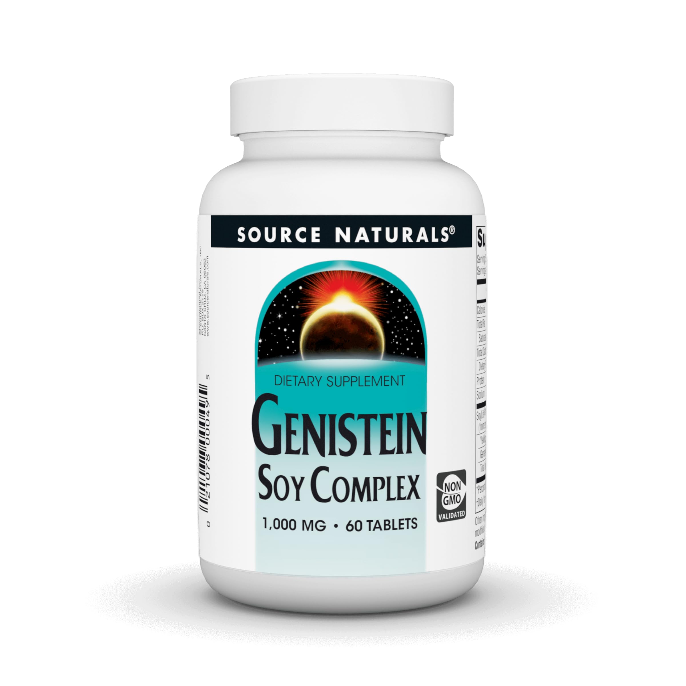 Front view of Source Naturals Genistein Soy Complex 60 tablets