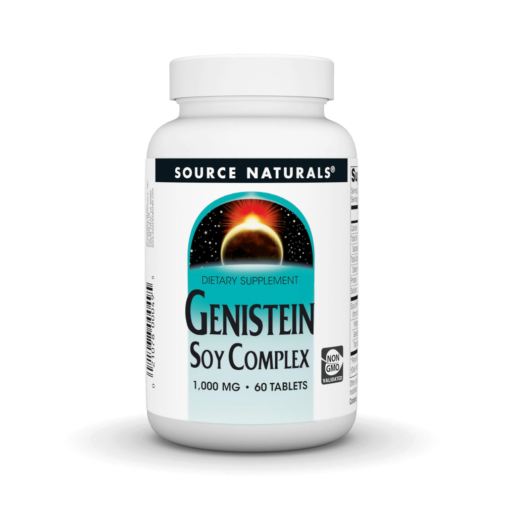 Front view of Source Naturals Genistein Soy Complex 60 tablets