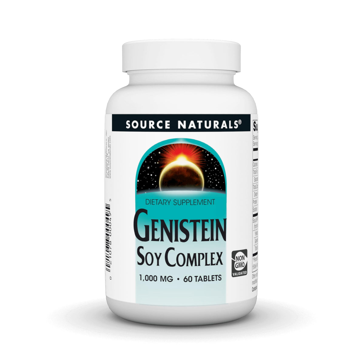 Front view of Source Naturals Genistein Soy Complex 60 tablets