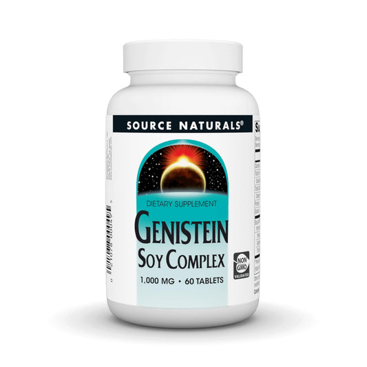 Front view of Source Naturals Genistein Soy Complex 60 tablets