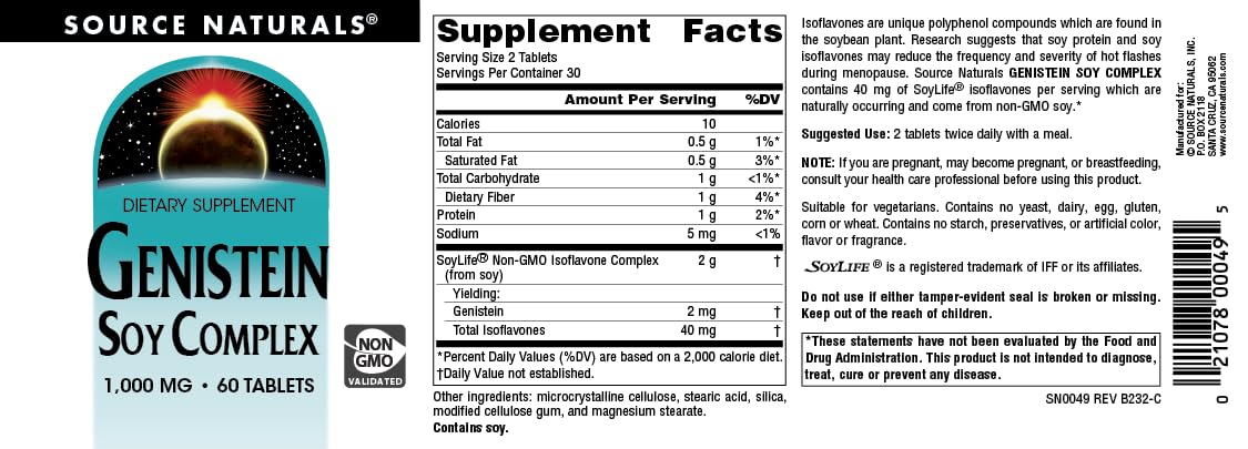 Genistein Soy Complex ingredients list