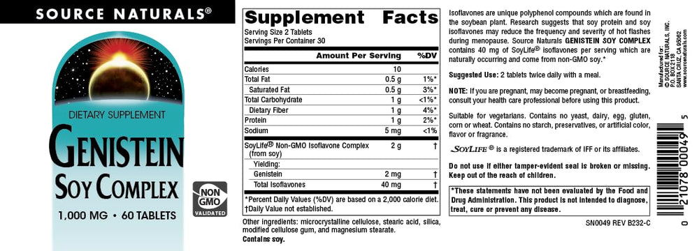 Genistein Soy Complex ingredients list