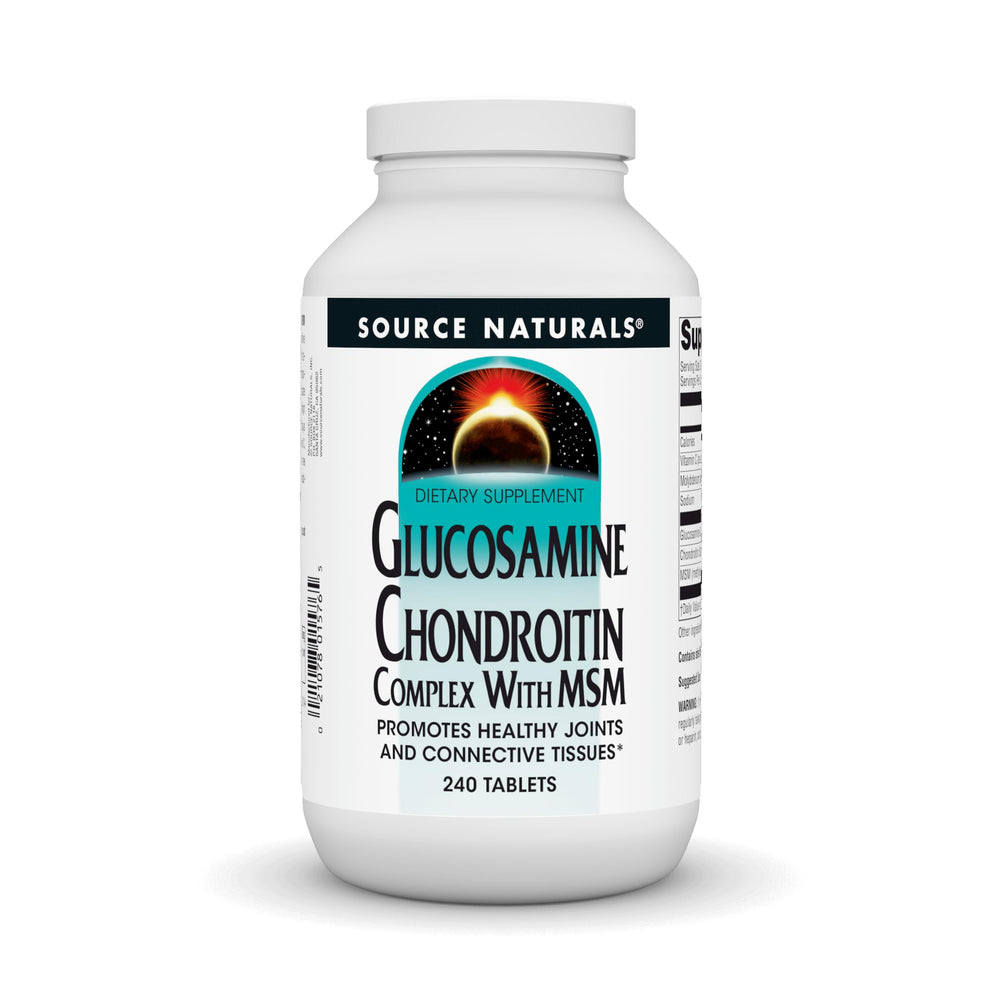 Bottle of Source Naturals Glucosamine Chondroitin Complex with MSM 240 Tablets
