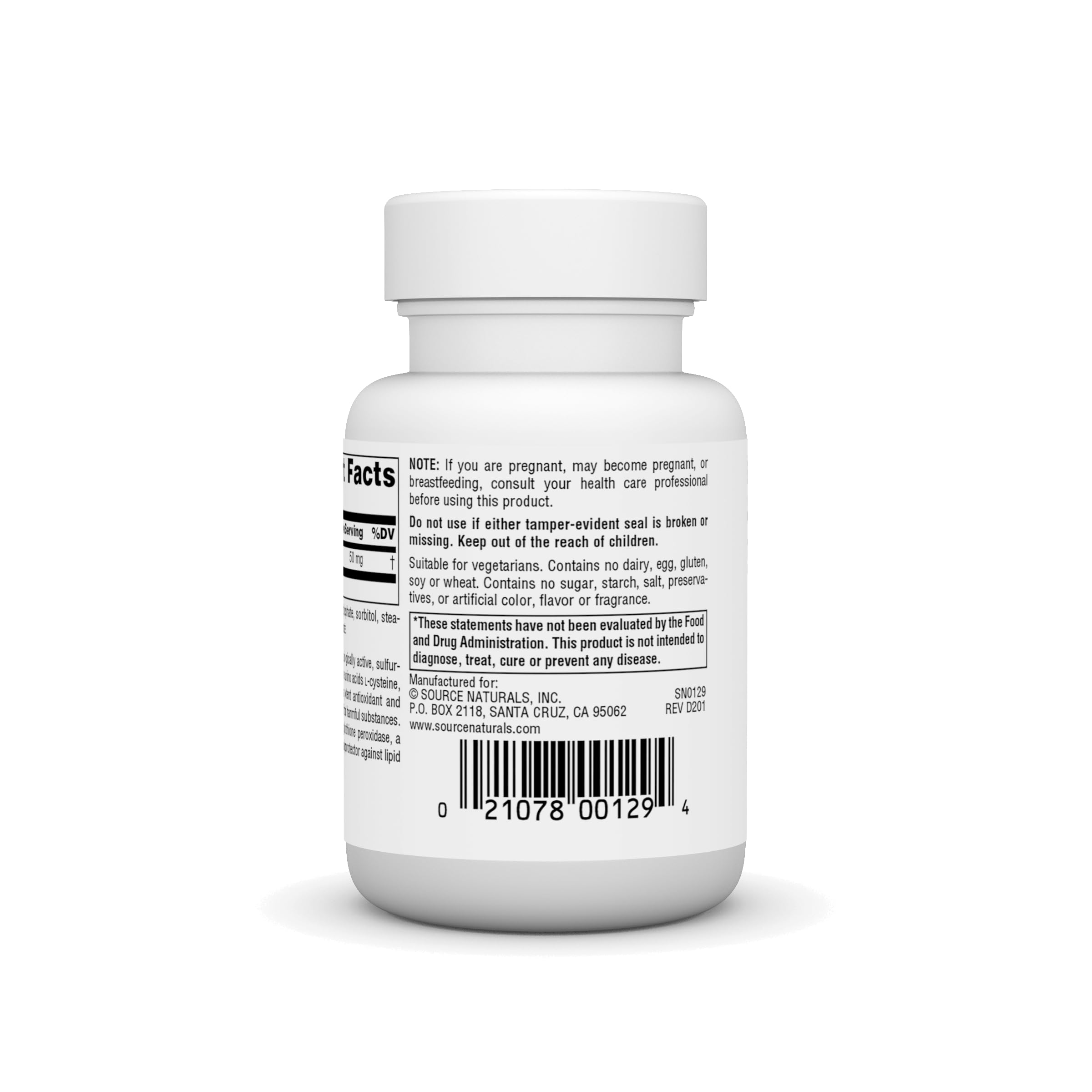 Label showing suggested use: 1 capsule daily