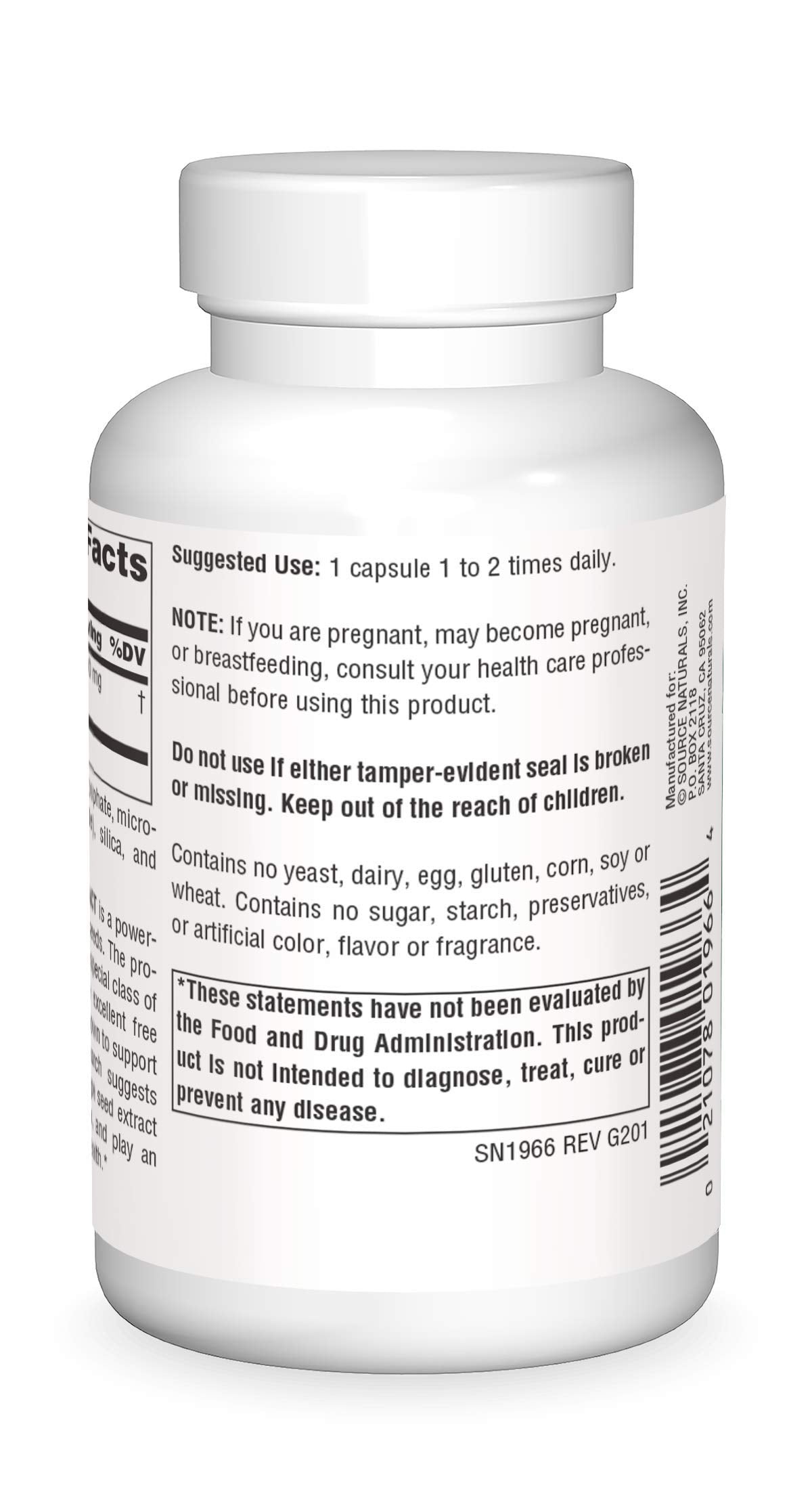 Close-up of grape seed extract Proanthodyn 100 mg capsules