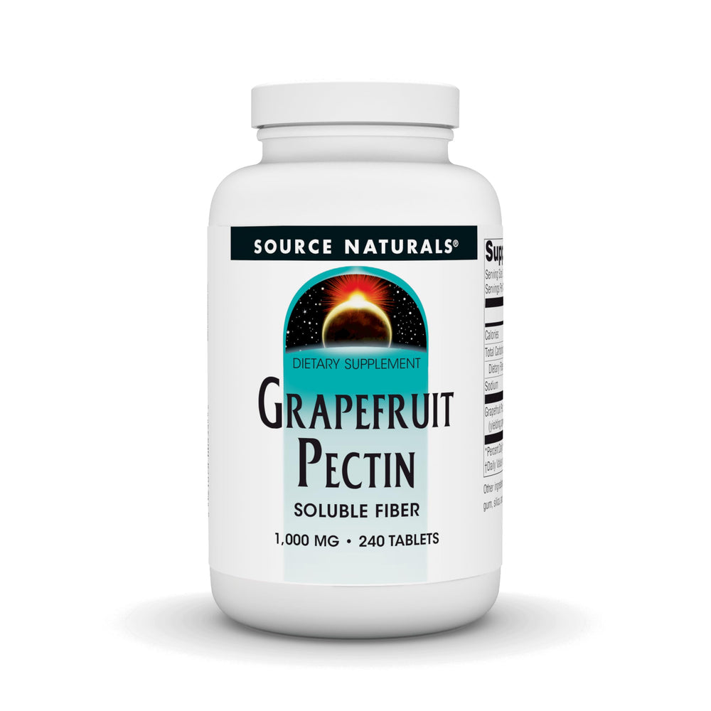 Bottle of Source Naturals Grapefruit Pectin 1000 mg soluble fiber - 240 tablets
