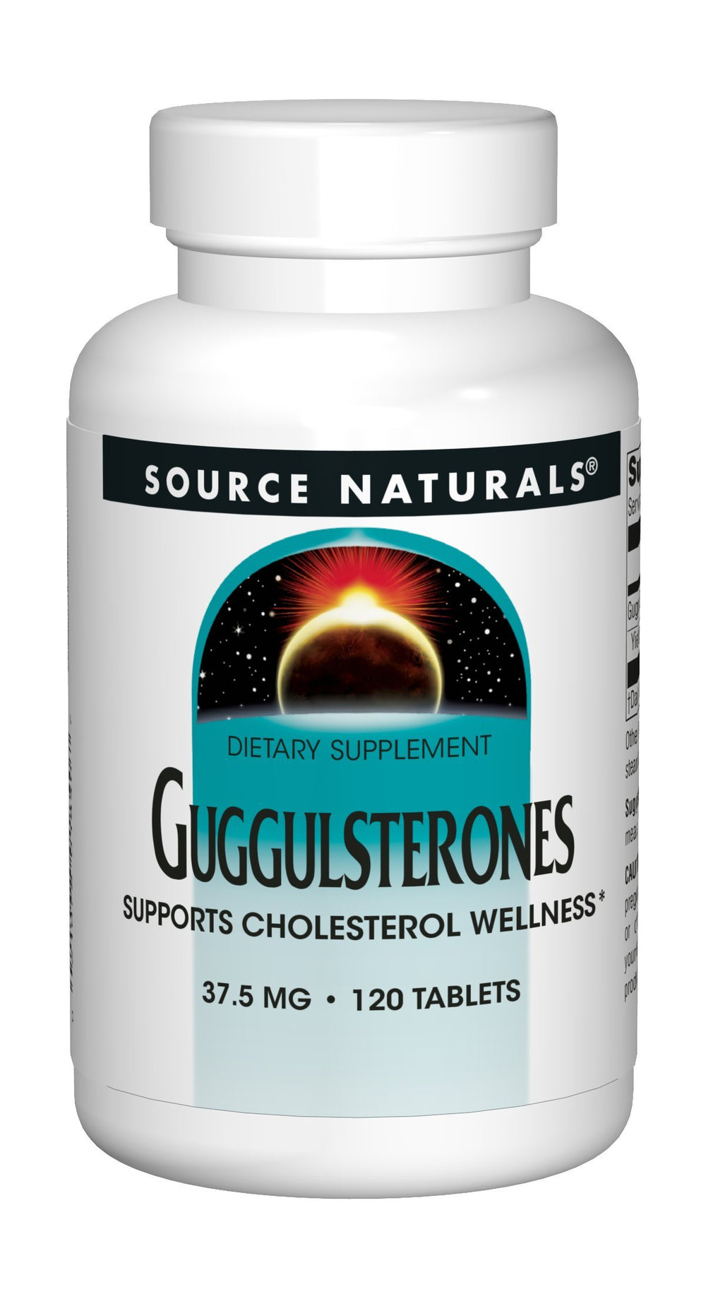 Bottle of Source Naturals Guggulsterones 37.5 mg - 120 tablets