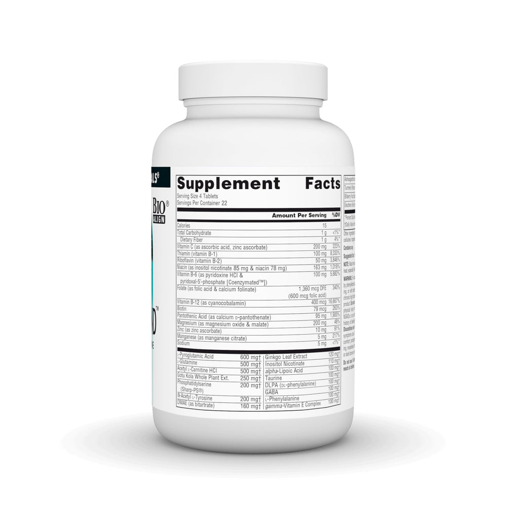Close-up of Higher Mind bottle and tablets