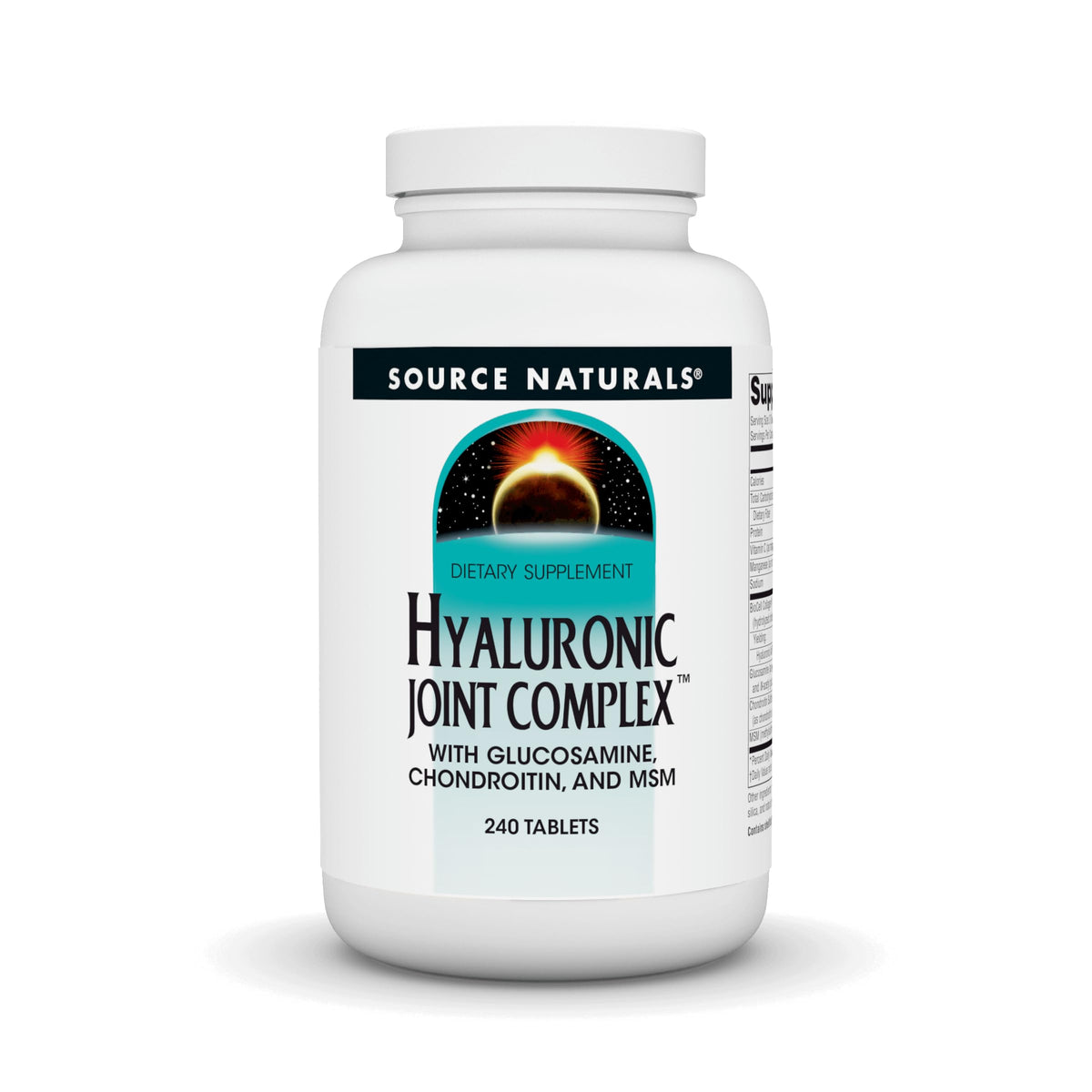Source Naturals Hyaluronic Joint Complex bottle label