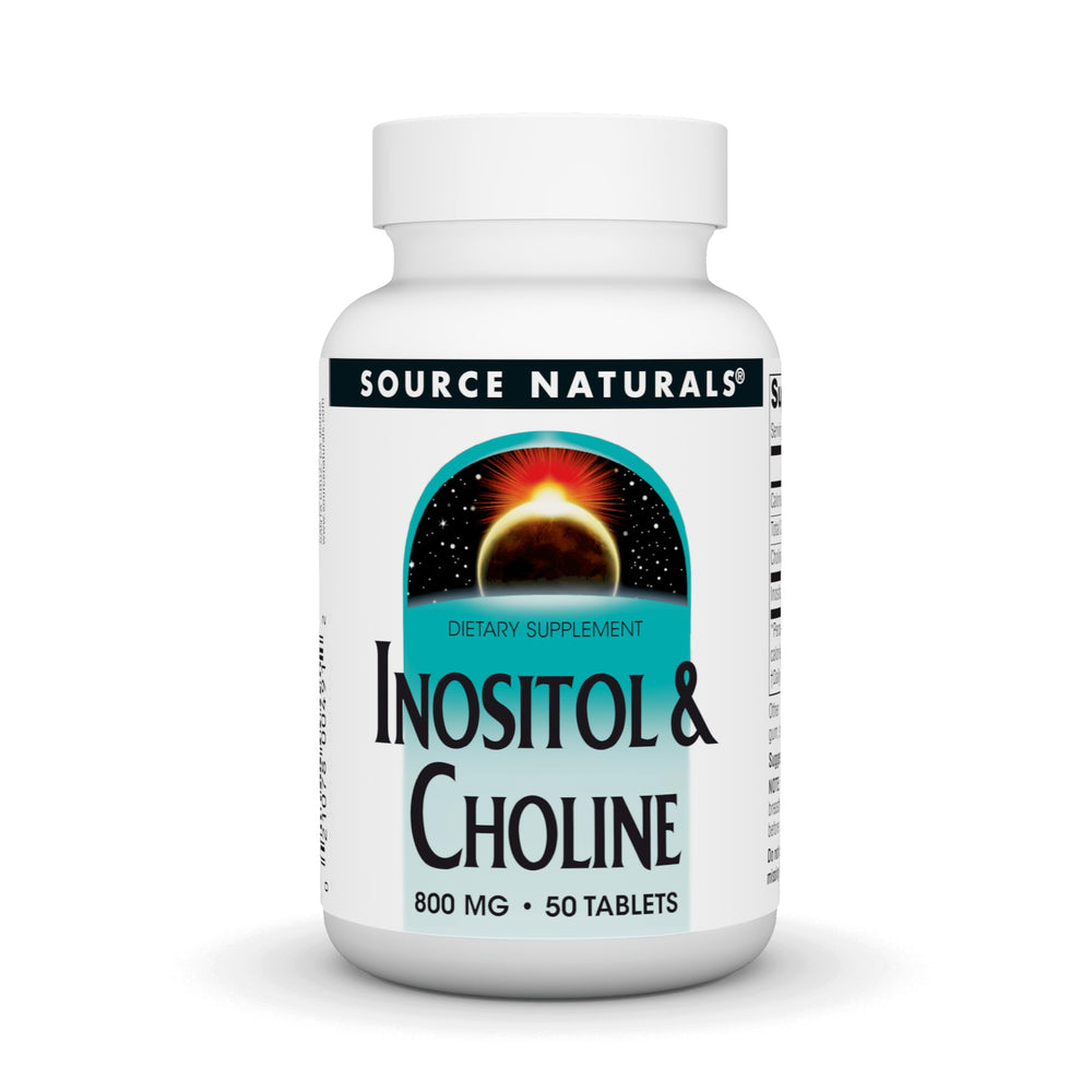 Front of Source Naturals Inositol & Choline 800 mg bottle