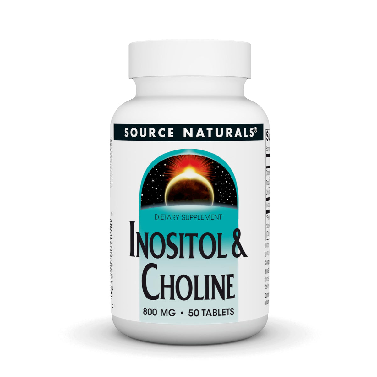 Front of Source Naturals Inositol & Choline 800 mg bottle