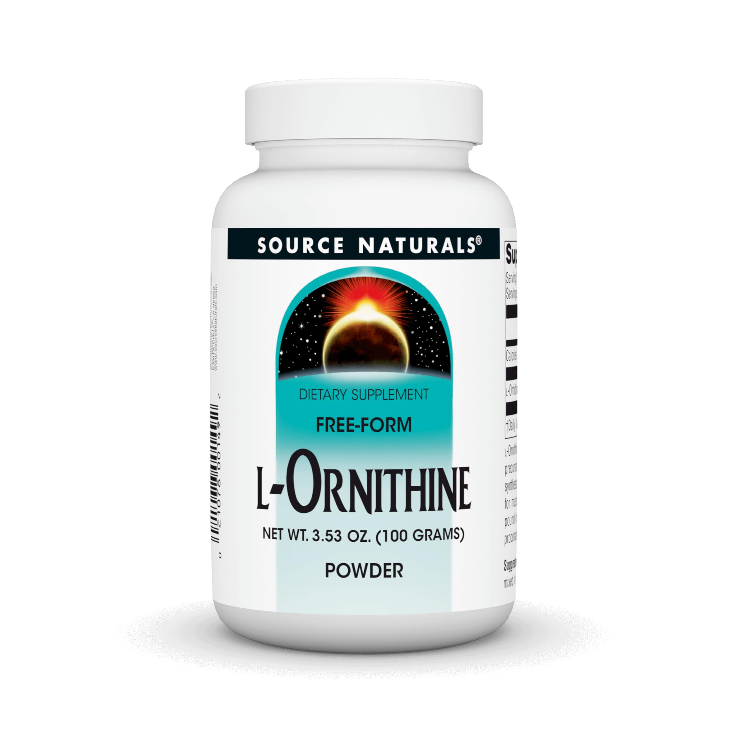 Source Naturals L-Ornithine 100 g powder packaging