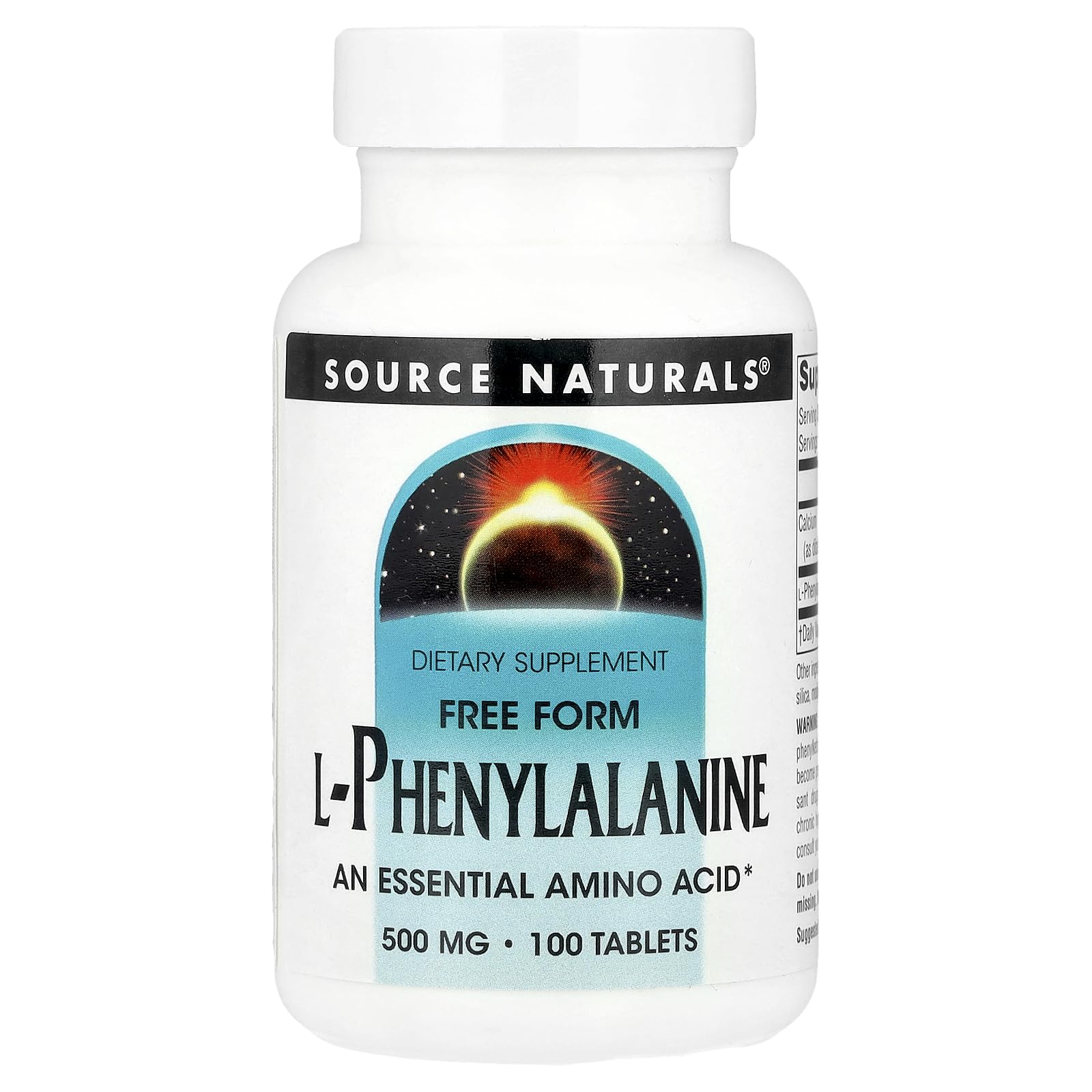 Source Naturals L-Phenylalanine Free Form 100 Tablets product image