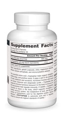 Source Naturals L-Tryptophan bottle and supplement facts panel