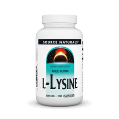 Source Naturals L-Lysine Free Form 100-capsule bottle