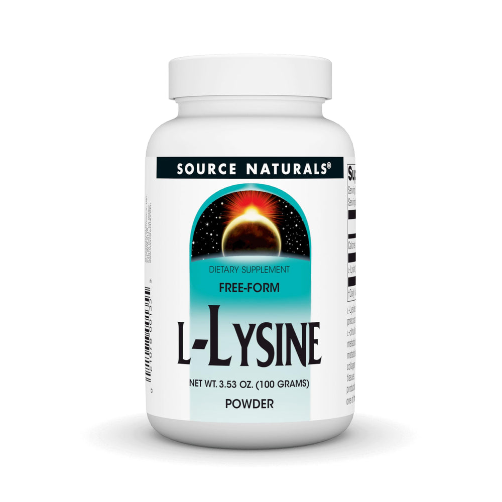 Source Naturals L-Lysine Free-Form Powder 100 g bottle