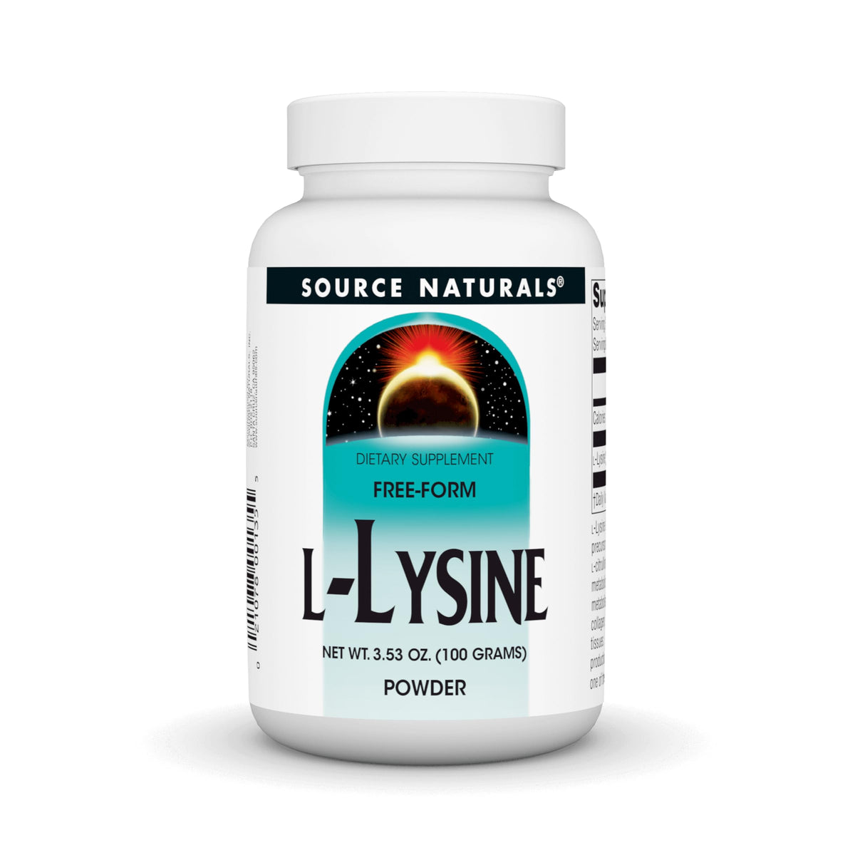 Source Naturals L-Lysine Free-Form Powder 100 g bottle